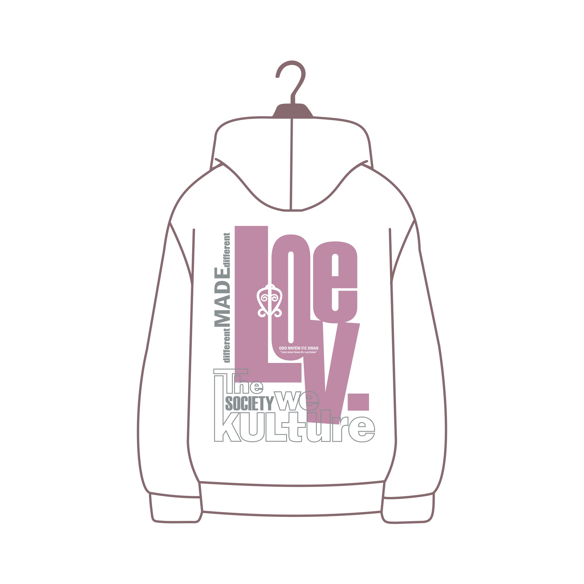 Love "Odo Nnyew Fie Kwan" - Hoodie (Unisex)